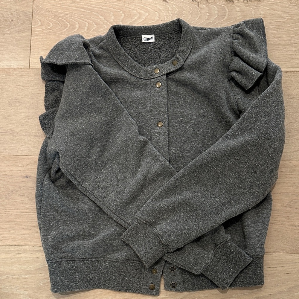 Clare v snap front sweatshirt